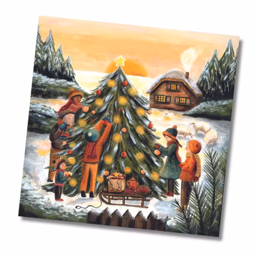 Card Esther Bennink - The Christmas tree