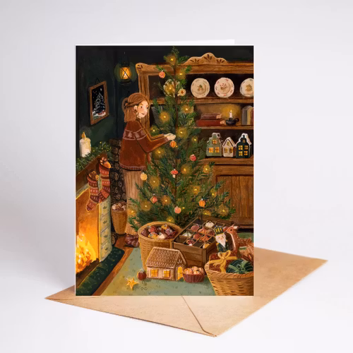 Card Esther Bennink - Christmas decorations