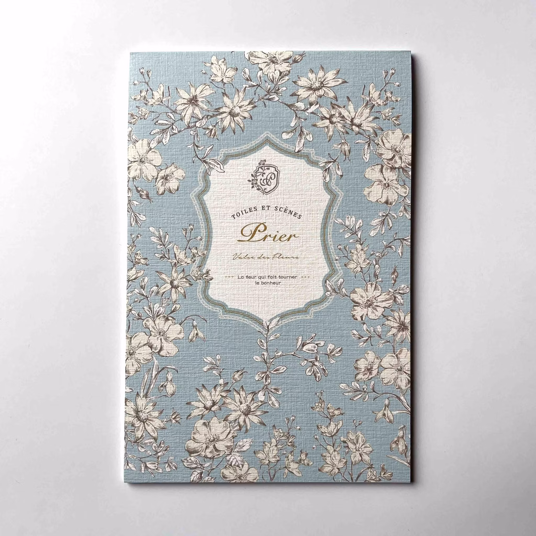 Brevpapper - Prier Blå Blomster