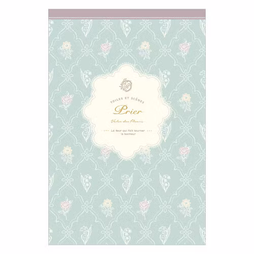 Brevpapper - Prier Grön Blomster
