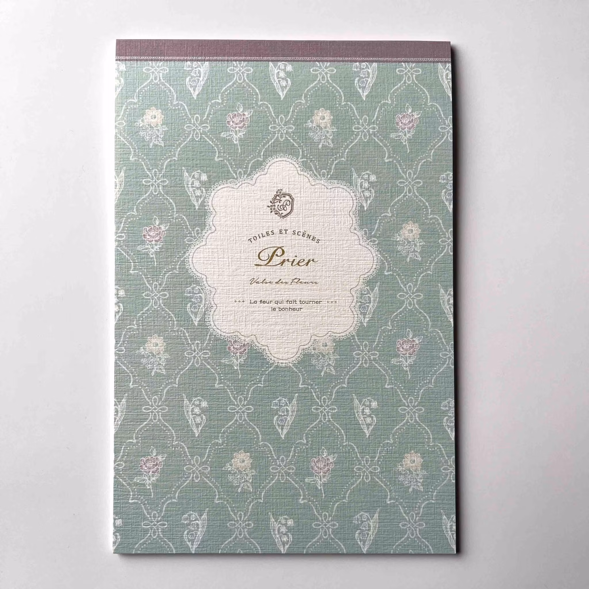Brevpapper - Prier Grön Blomster