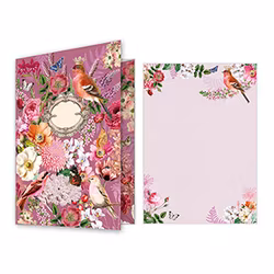 Brevpapper Quire - Birds and Flowers A4