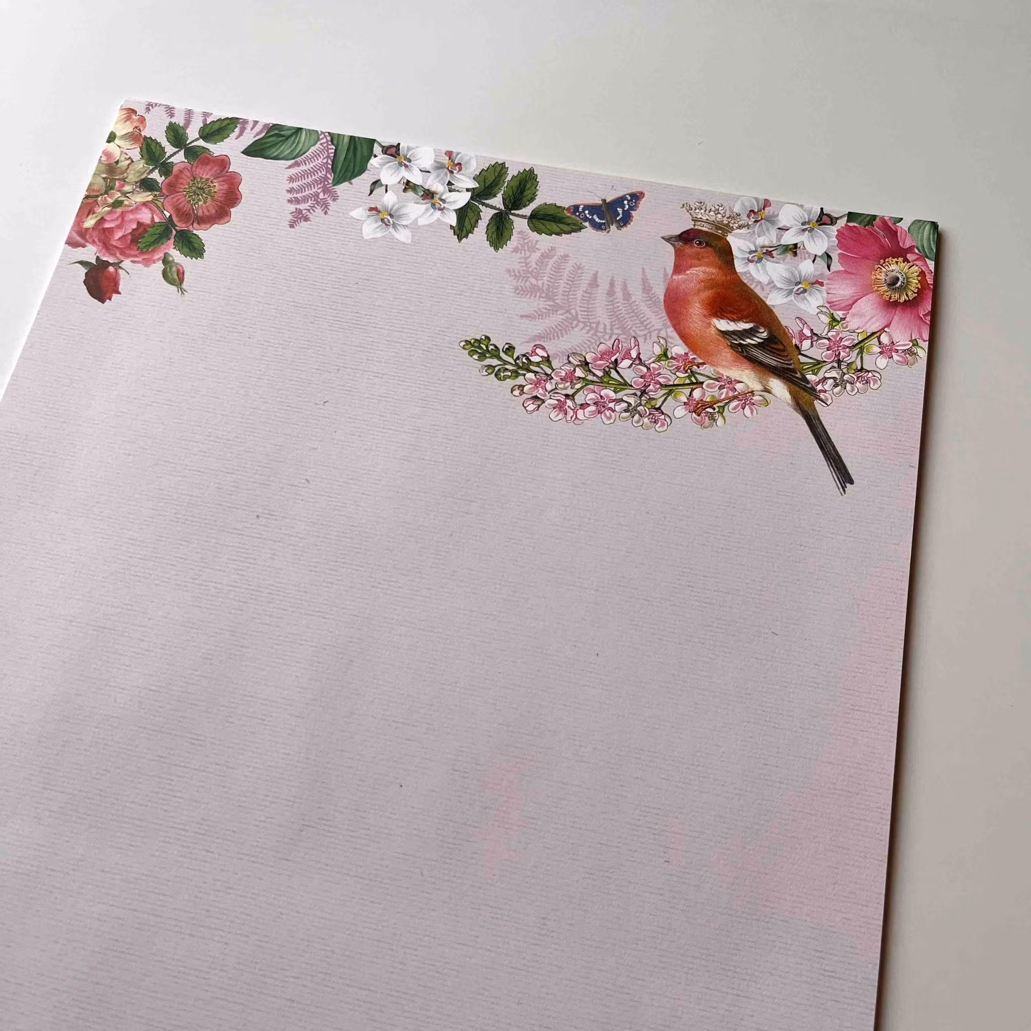 Stationery Set Quire - Birds and Flowers A4