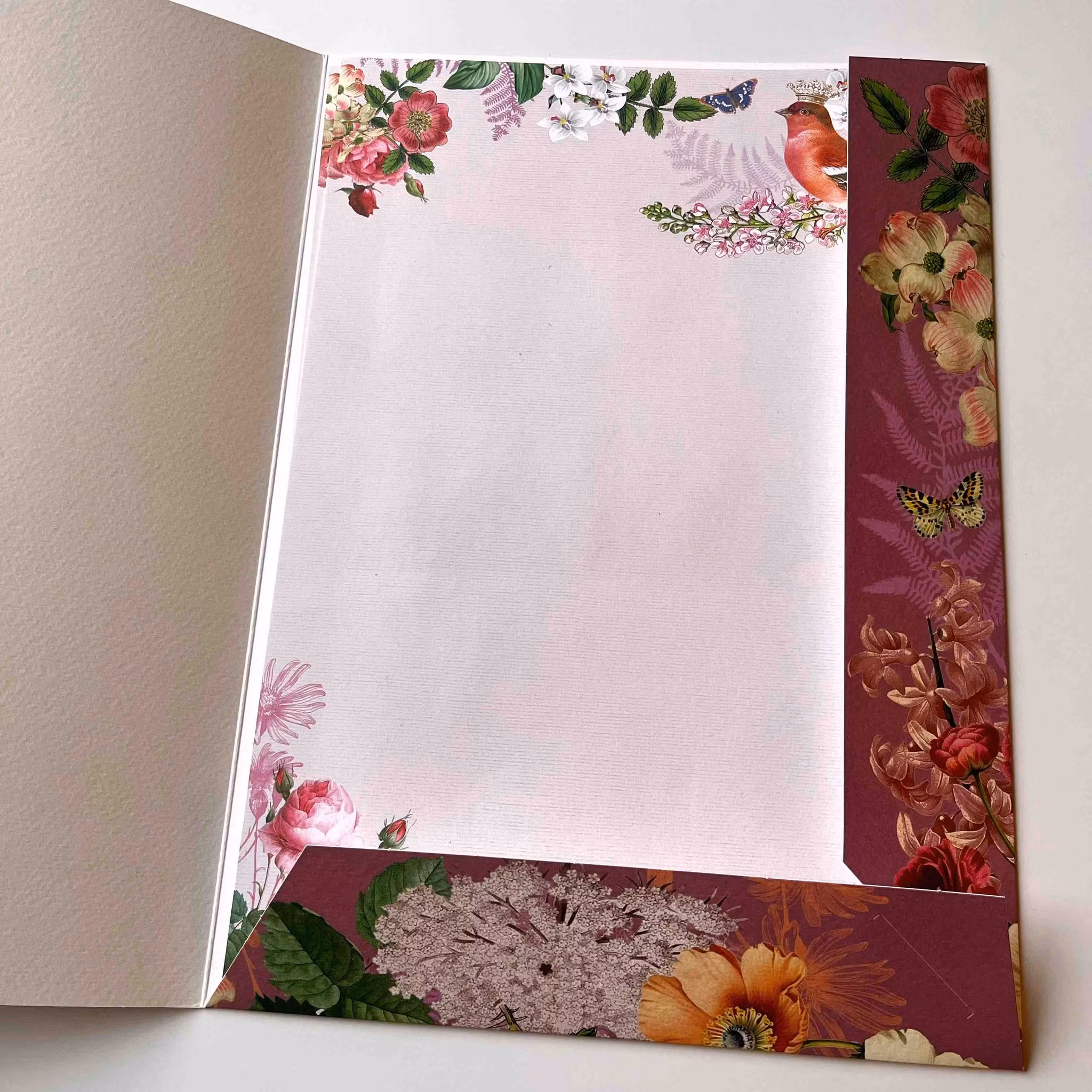 Stationery Set Quire - Birds and Flowers A4