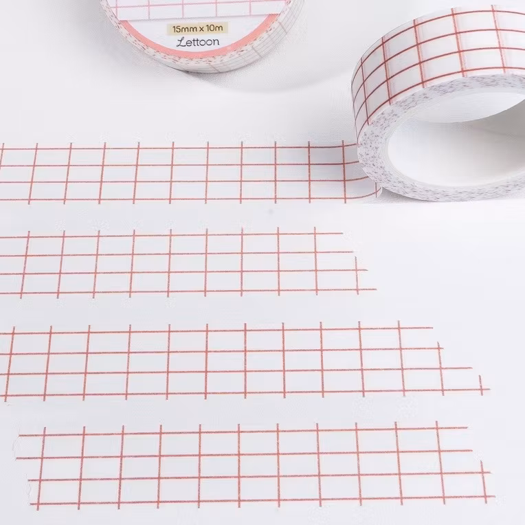 Washi tape Lettoon - Sakura Grid 15 mm