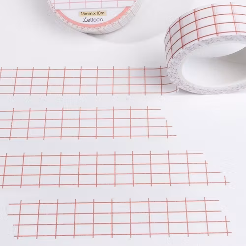 Washi tape Lettoon - Sakura Grid 15 mm