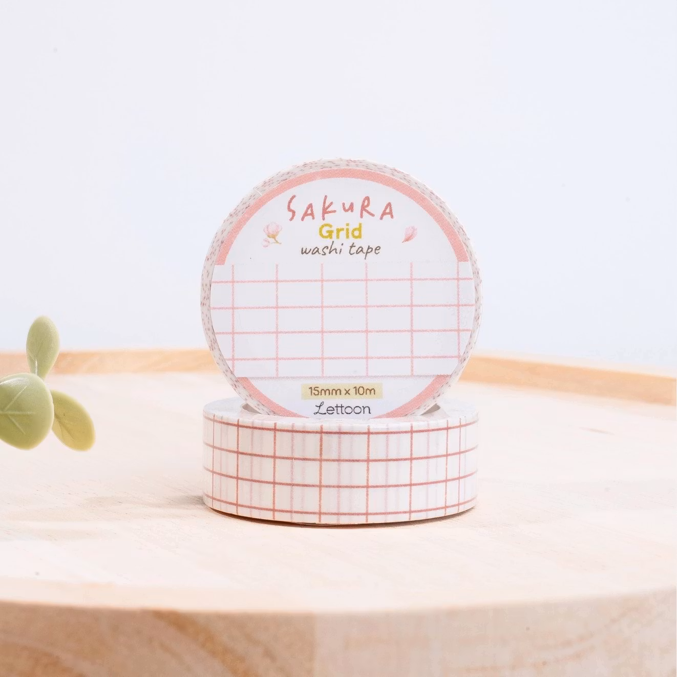 Washi tape Lettoon - Sakura Grid 15 mm