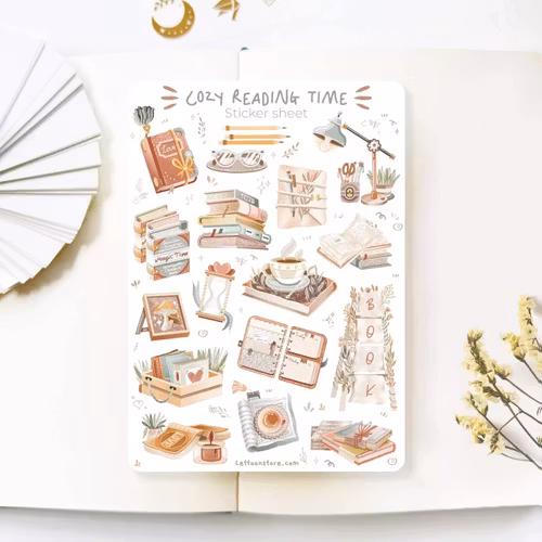 Stickers Lettoon - Cozy Reading Time