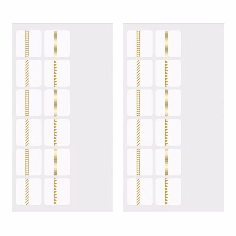 Midori Index Label Chiratto Pattern Gold