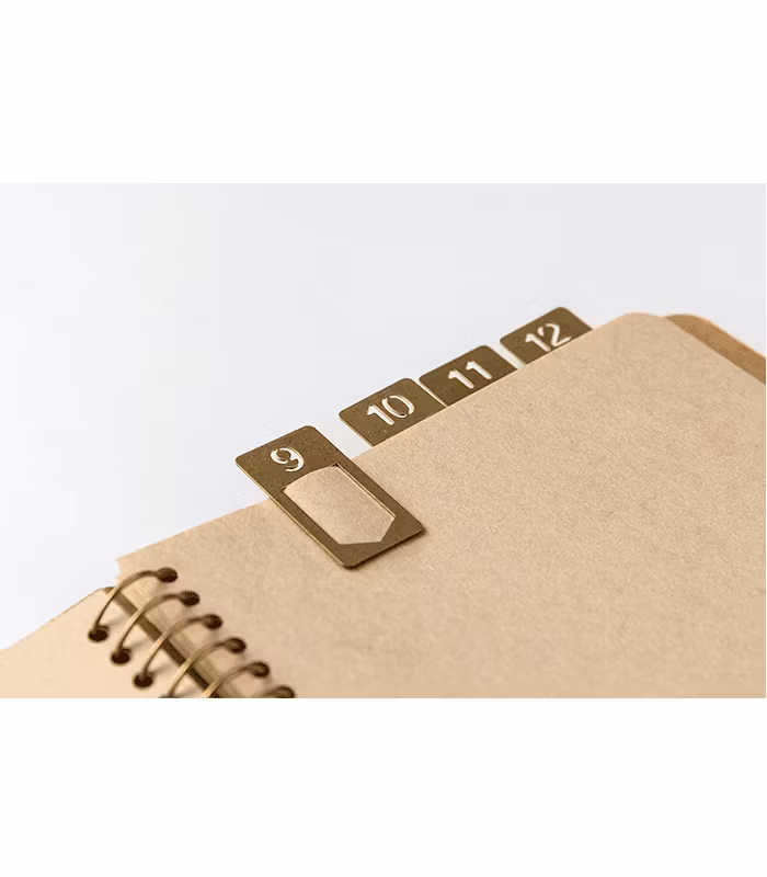 TRC Brass Numbered Clips