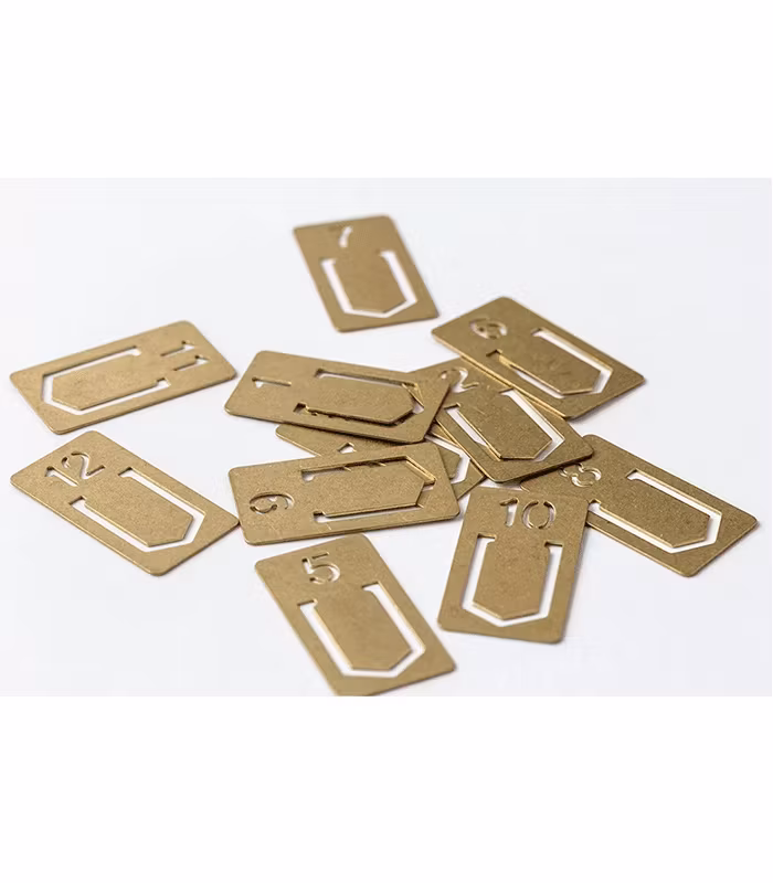 TRC Brass Numbered Clips