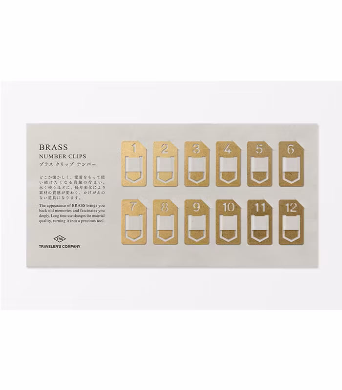 TRC Brass Numbered Clips