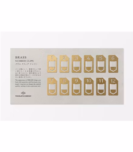 TRC Brass Numbered Clips