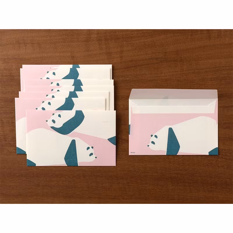 Midori Kuvert Panda 8 st