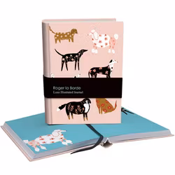Roger la Borde Illustrated Journal - Ginger Pink Dogs