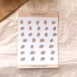 Stickers Sames Journal - Numbers