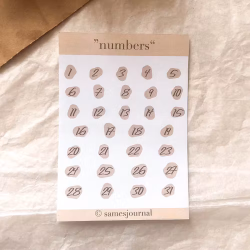 Stickers Sames Journal - Numbers