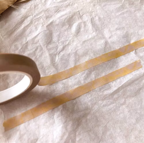 Washi Tape Sames Journal - Beige Yellow Marble 6 mm