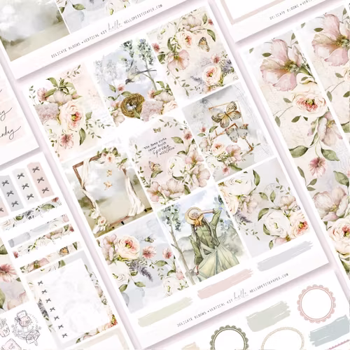 Hello Petite Paper Planner Stickers - Delicate Blooms