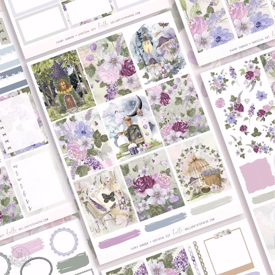 Hello Petite Paper Planner Stickers - Fairy Garden