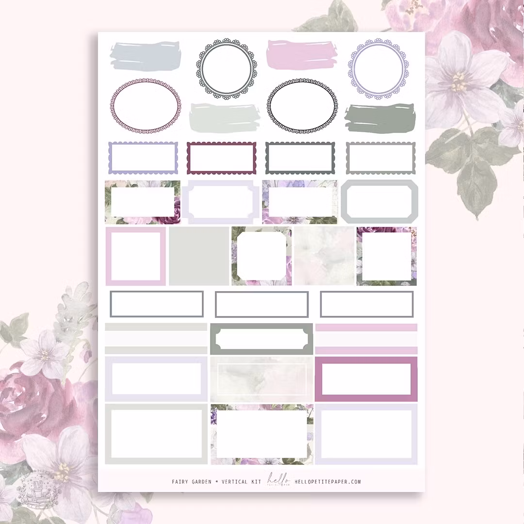 Hello Petite Paper Planner Stickers - Fairy Garden