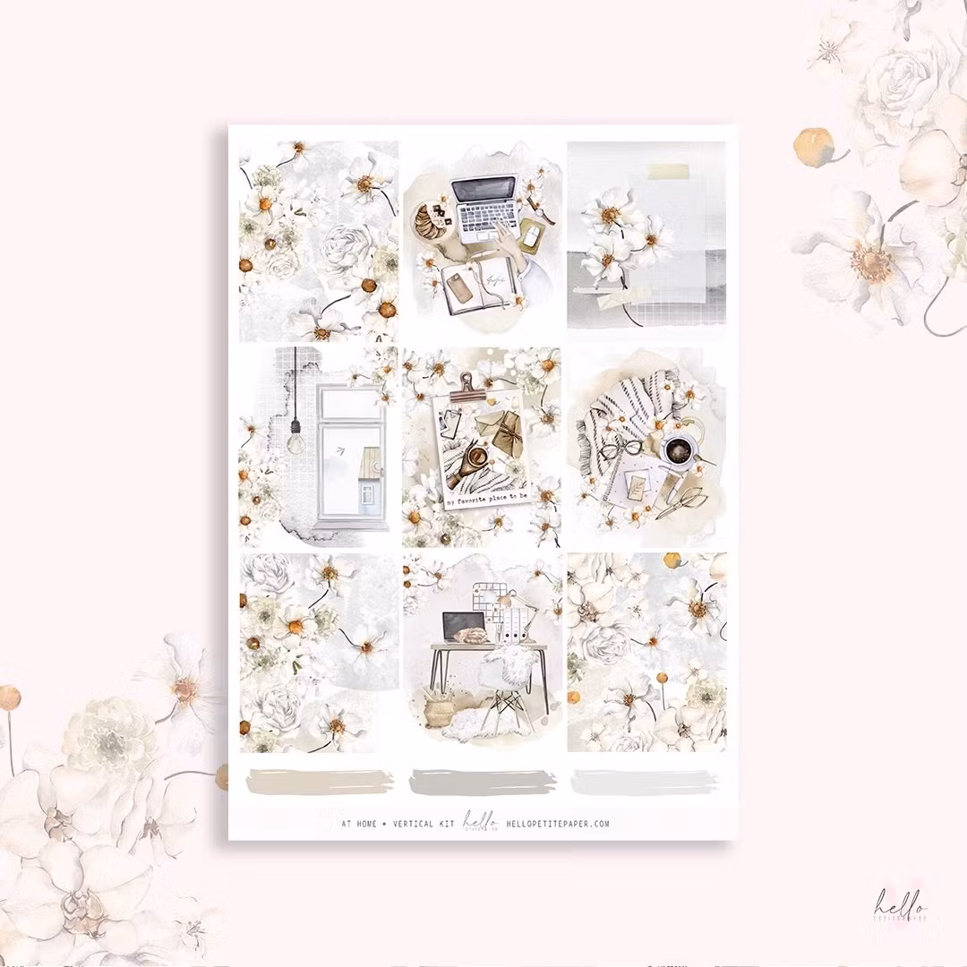 Hello Petite Paper Planner Stickers - At Home