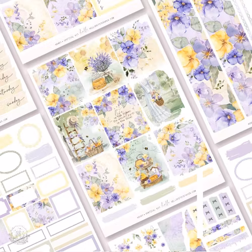 Hello Petite Paper Planner Stickers - Honey