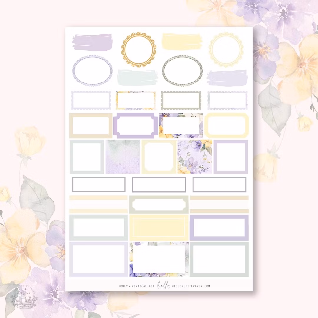Hello Petite Paper Planner Stickers - Honey