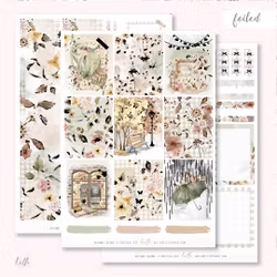 Hello Petite Paper Planner Stickers - Autumn Colors (Gold Foiled)