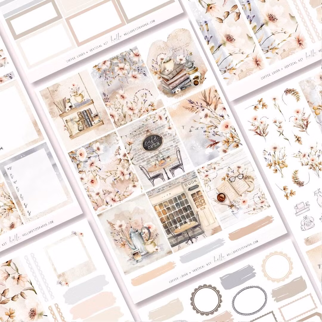 Hello Petite Paper Planner Stickers - Coffee Lover