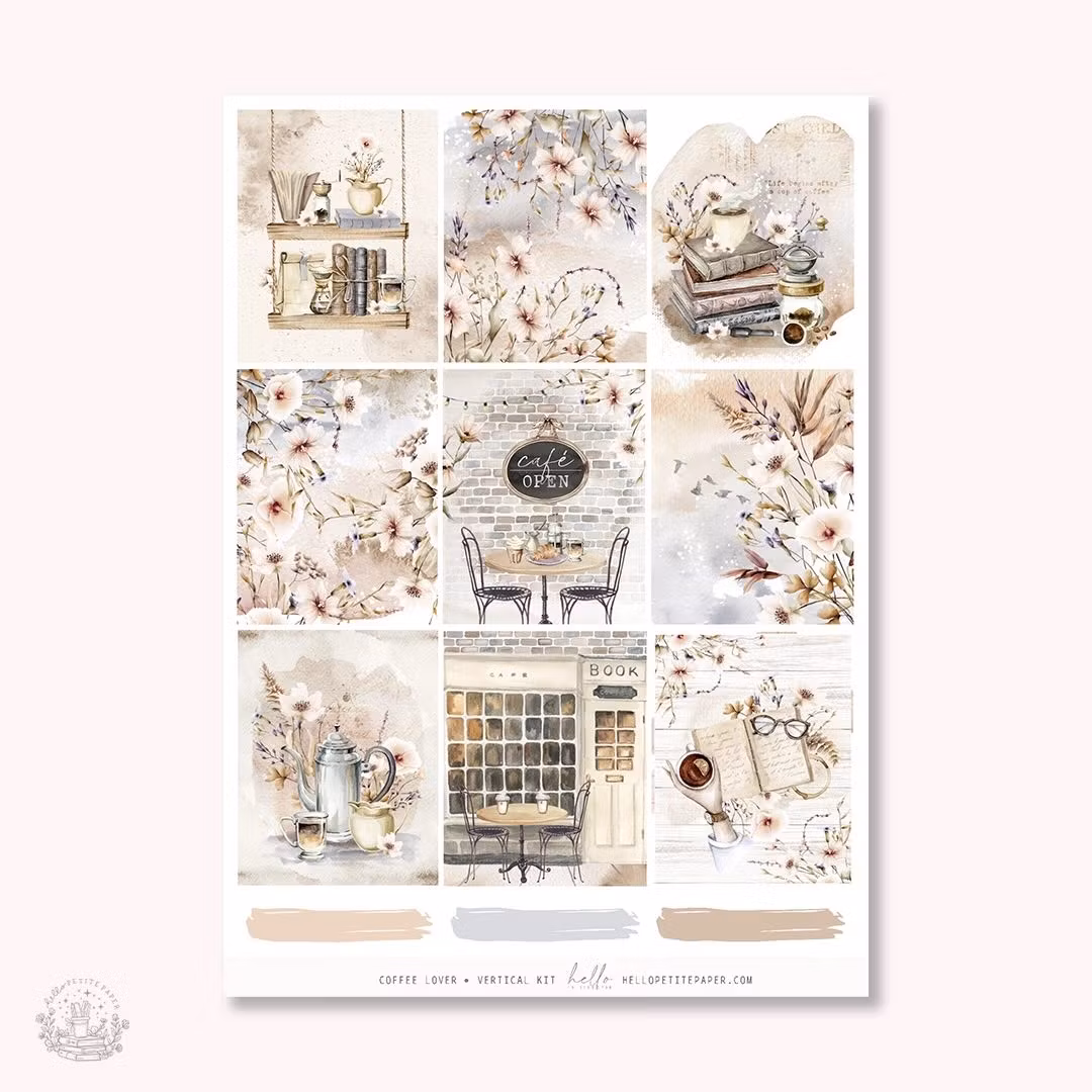 Hello Petite Paper Planner Stickers - Coffee Lover