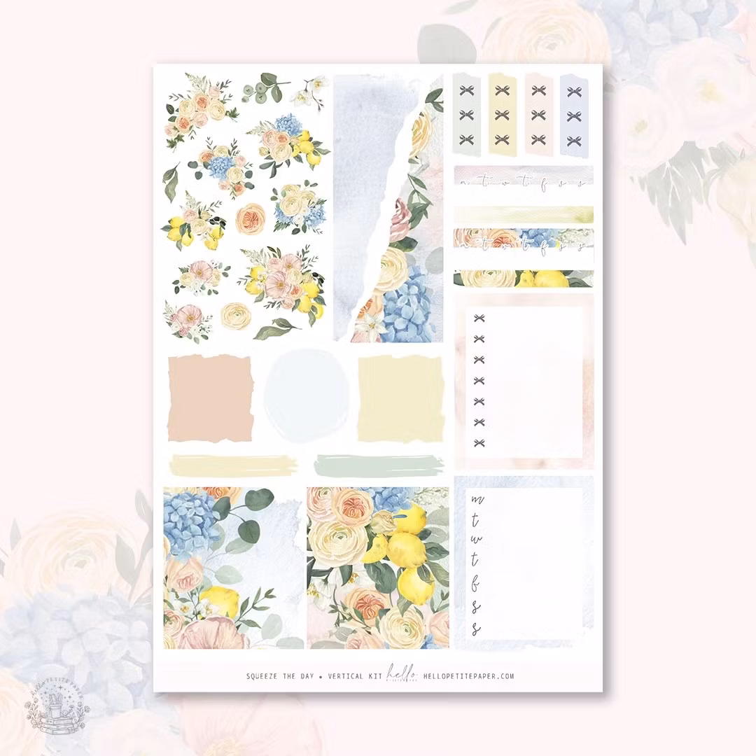 Hello Petite Paper Planner Stickers - Squeeze the Day