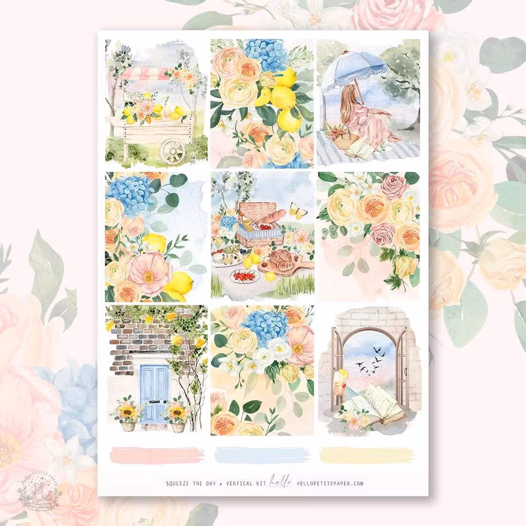 Hello Petite Paper Planner Stickers - Squeeze the Day