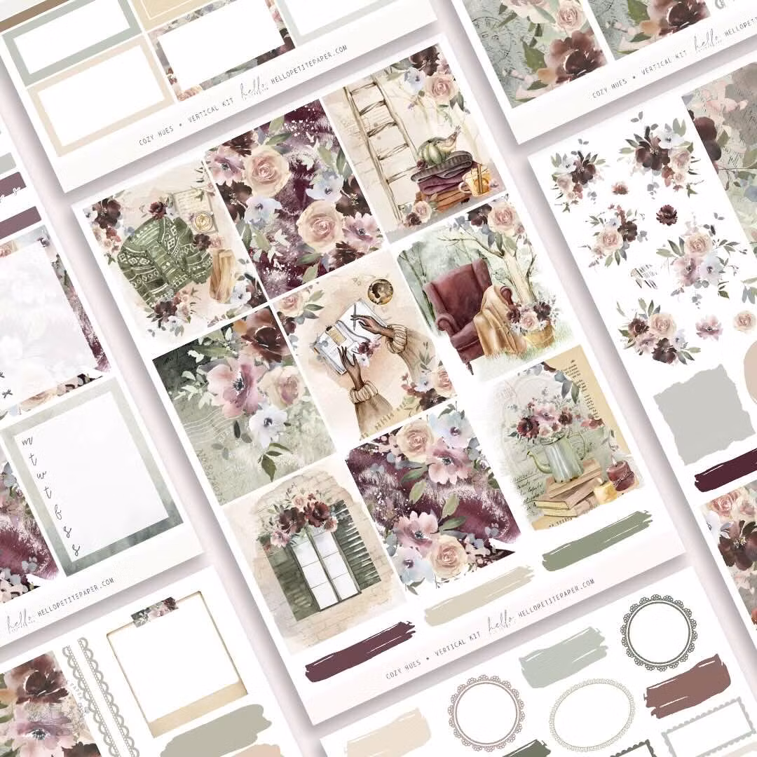 Hello Petite Paper Planner Stickers - Cozy Hues