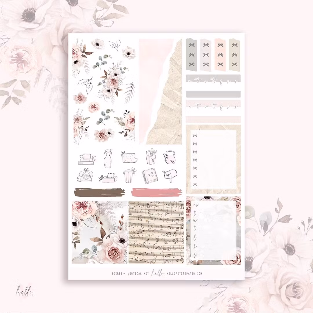 Hello Petite Paper Planner Stickers - Soirée