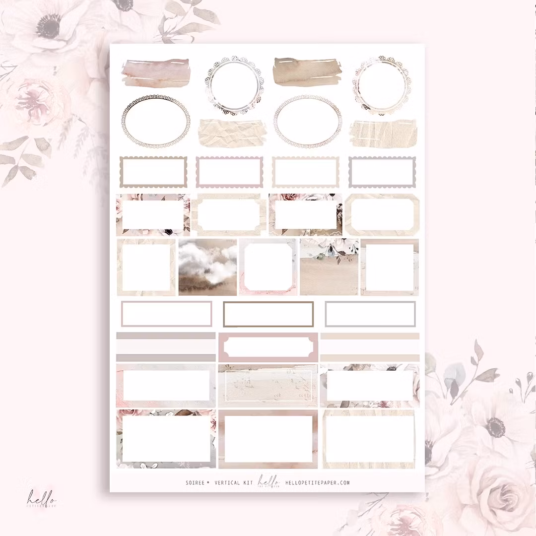 Hello Petite Paper Planner Stickers - Soirée