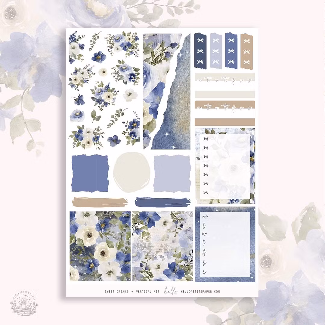 Hello Petite Paper Planner Stickers - Sweet Dreams