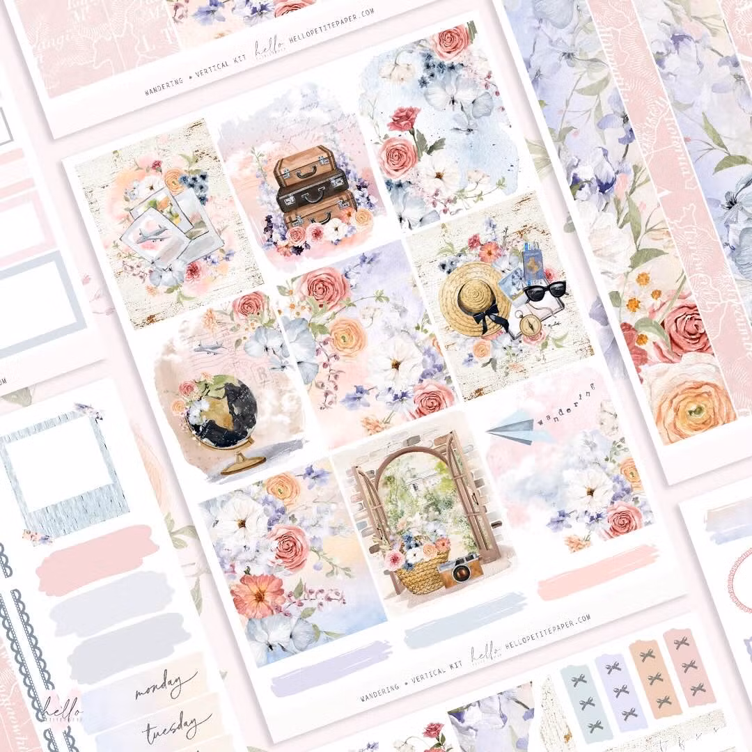Hello Petite Paper Planner Stickers - Wandering