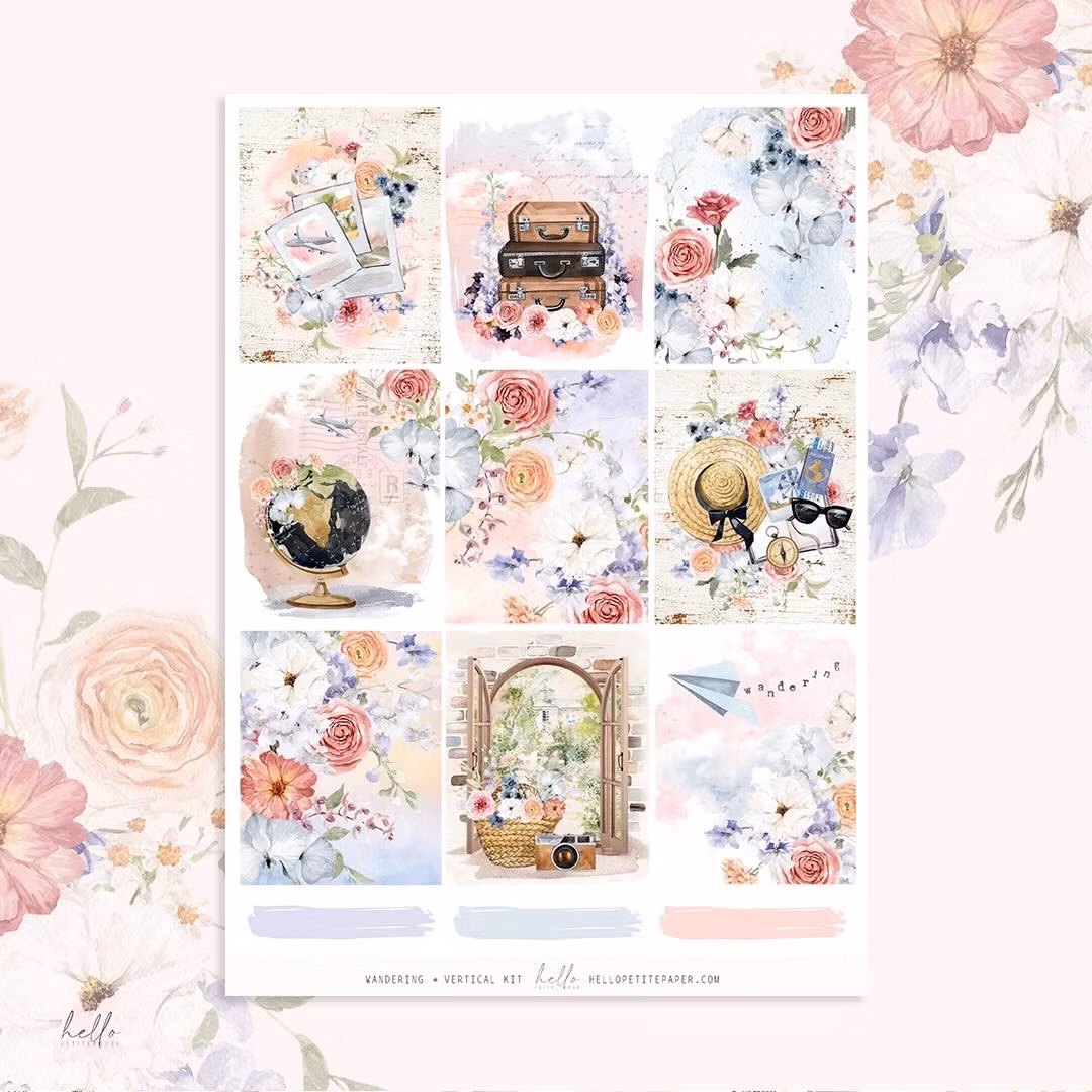 Hello Petite Paper Planner Stickers - Wandering