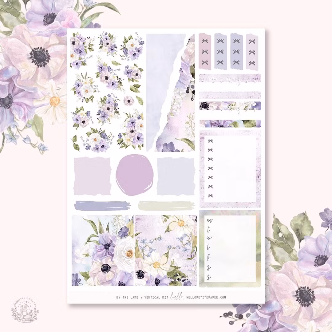 Hello Petite Paper Planner Stickers - By the Lake