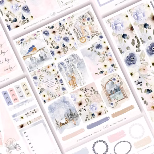 Hello Petite Paper Planner Stickers - Winter Wonderland