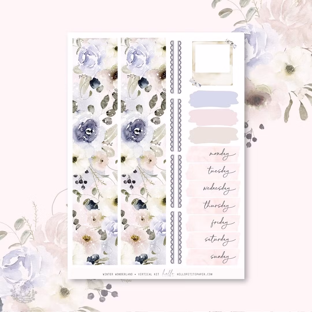 Hello Petite Paper Planner Stickers - Winter Wonderland
