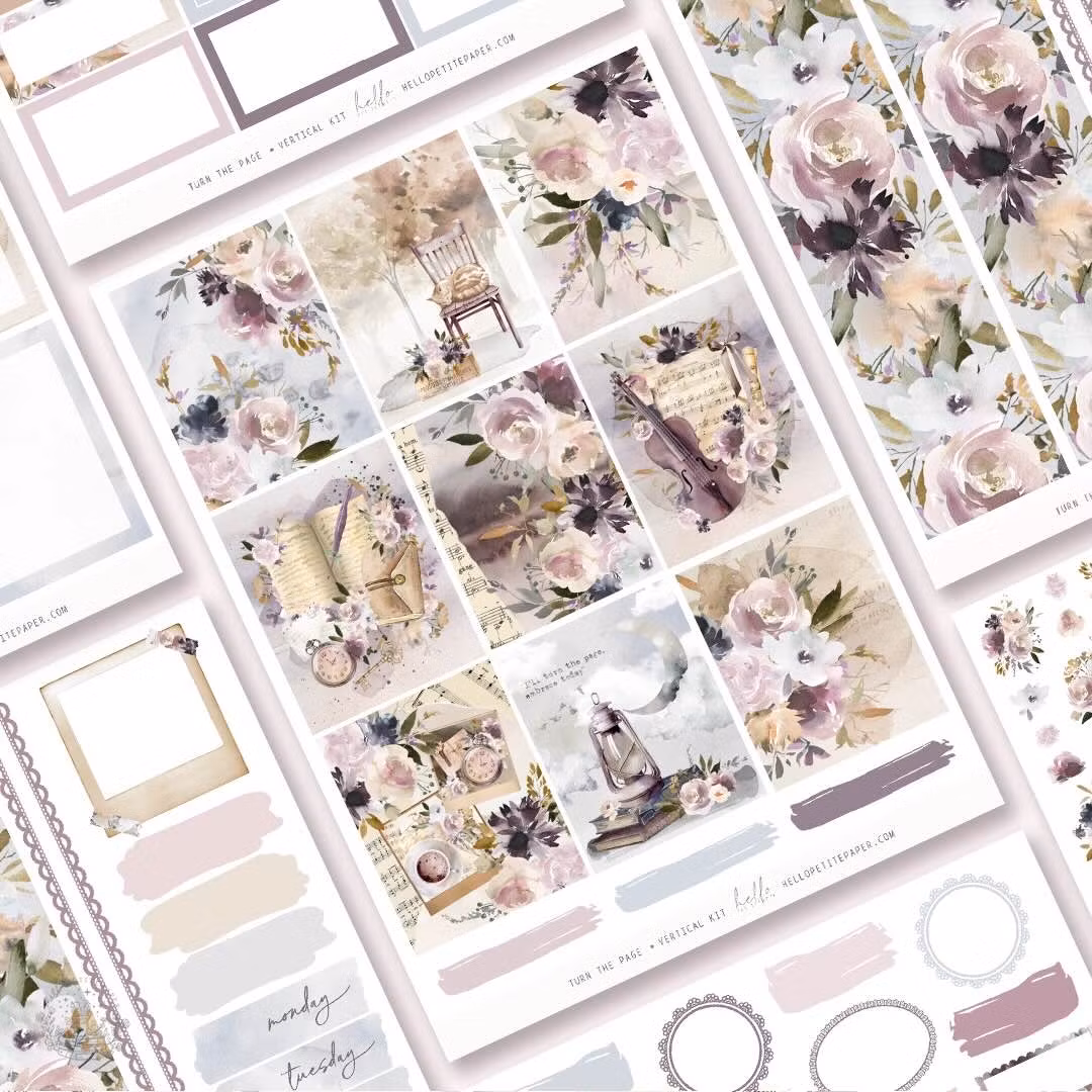 Hello Petite Paper Planner Stickers - Turn the Page