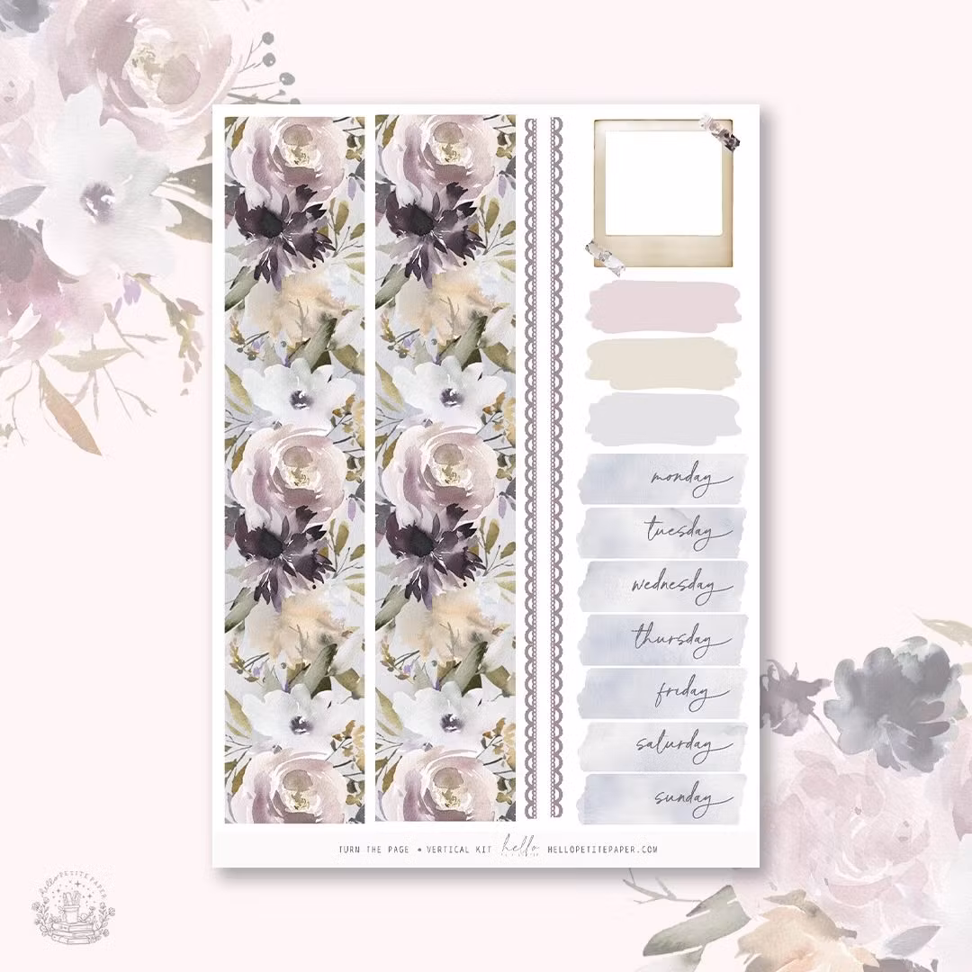Hello Petite Paper Planner Stickers - Turn the Page