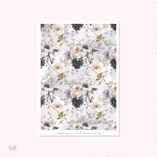 Hello Petite Paper Washi Sticker - Raindrops