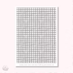Hello Petite Paper Washi Sticker - Gingham Dark Grey
