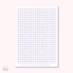 Hello Petite Paper Washi Sticker - Gingham Pastel Purple