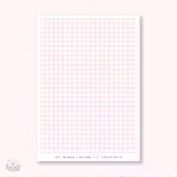 Hello Petite Paper Washi Sticker - Gingham Pastel Pink