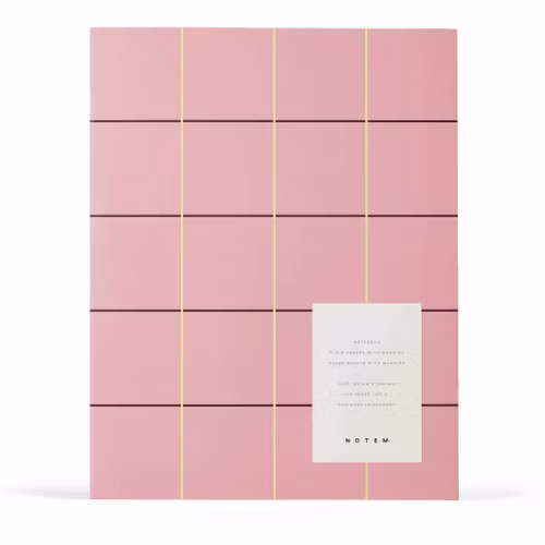 NOTEM Uma Notebook Large - Rose Check