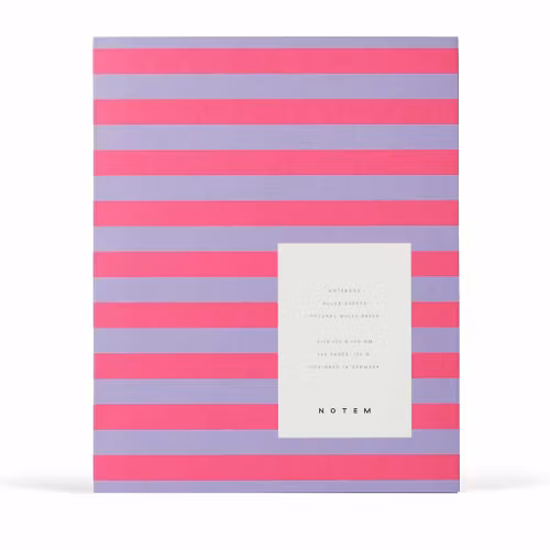 NOTEM Uma Notebook Medium - Lavender Stripe